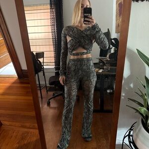 Two Piece Music Festival Set One Size Top | Size S-L Pants